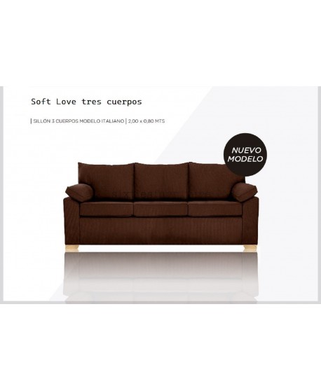 Sillón Sofá Coach Soft Love 3 Cuerpos