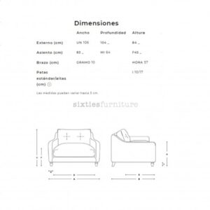 Sillón Cupid Ving 1 Cuerpo: imagen 3